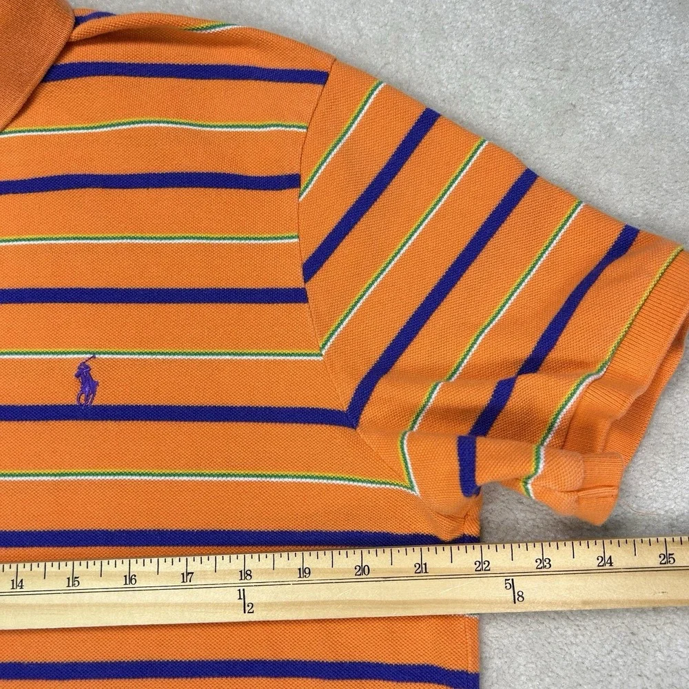 Vintage 90s Polo Ralph Lauren Shirt Men's XL Custom Fit USA Made Pique Preppy